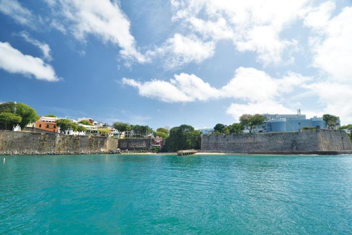 an island in the middle of a body of water